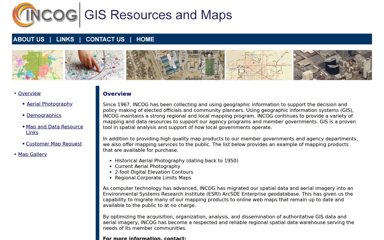 Jenks ZIP code directory reference for INCOG mapping resources